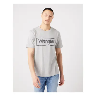 Wrangler FRAME LOGO TEE MID GREY MELEE