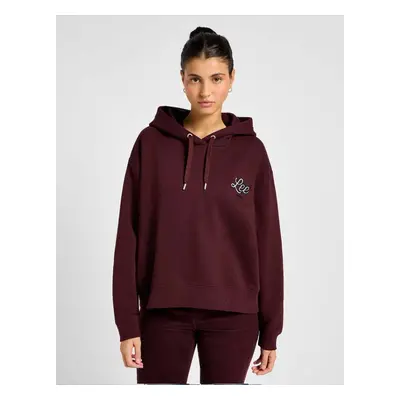 Lee LOGO HOODIE VELVET BEET