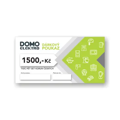 Dárkový poukaz DOMO - ELEKTRO v hodnotě 1500 Kč