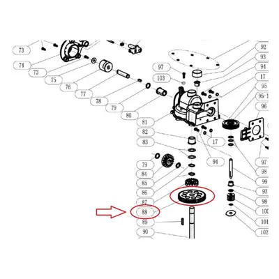Převodové kolo do kuchyňského robota DO9070KR-88