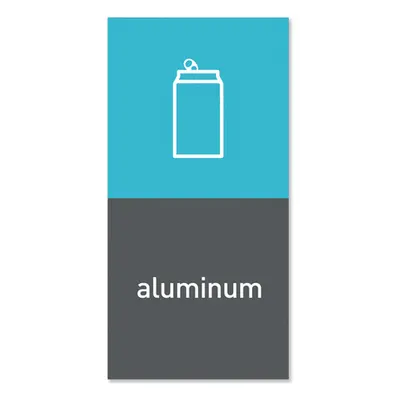 Simplehuman magnetický štítek na odpadkový koš - hliník "aluminium"