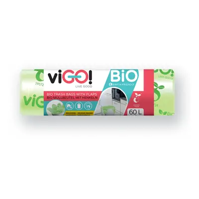 Vigo BIO sáčky do košů s uchy, 60 l, 60x70 cm, Bio, kompostovatelné, 10 ks, 17 µm