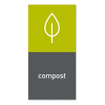 Simplehuman magnetický štítek na odpadkový koš - kompost "compost"