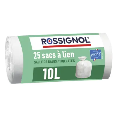 Rossignol SAS Sáčky do koše 10 L, Rossignol Bagy 99136 balení 25 ks, bílé, 15 µm