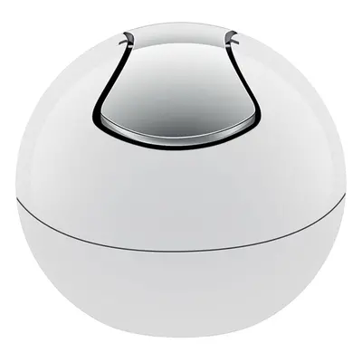 Spirella mini výklopný odpadkový koš BOWL, bílý plast, 1 L