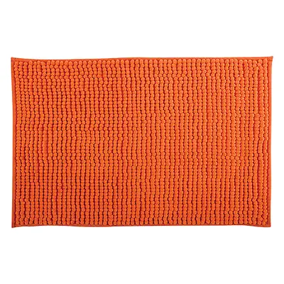 MSV koupelnová předložka CHENILLE, oranžová, mikrovlákno, protiskluzová, 50 x 80 cm