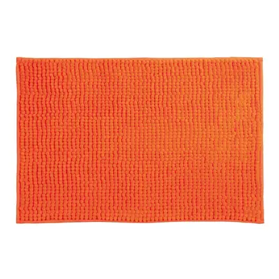 MSV koupelnová předložka CHENILLE, oranžová, mikrovlákno, protiskluzová, 60 x 90 cm