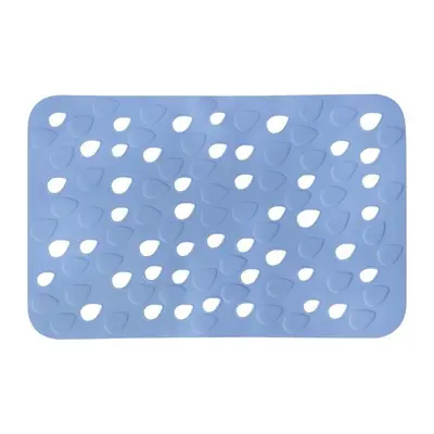 Spirella protiskluzová podložka do vany DROPS, modrá PVC, 53 x 35 cm