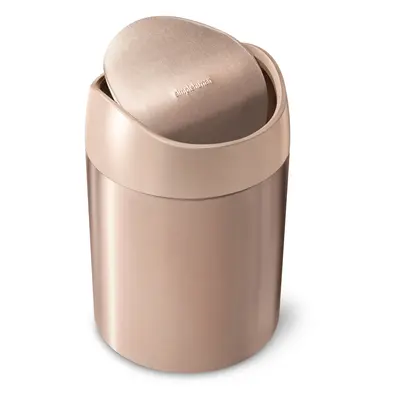 Simplehuman Mini odpadkový koš na stůl, 1,5 l, Rose Gold nerez ocel, CW2085