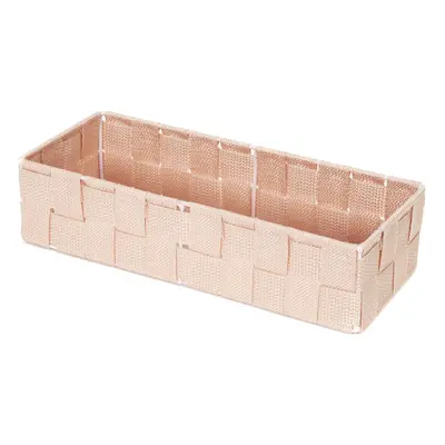 Úložný organizér do zásuvky Compactor TEX - košík L, 30 x 12 x 7 cm, růžový