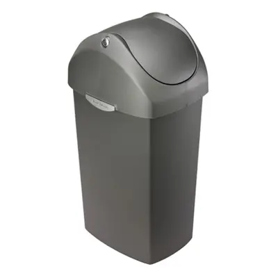 Odpadkový koš Simplehuman – 60 l, houpací víko, šedý plast