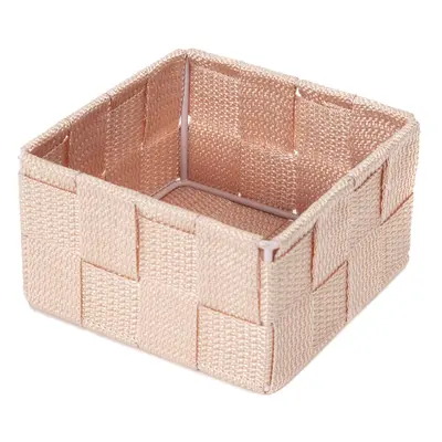 Úložný organizér do zásuvky Compactor TEX - košík S, 12 x 12 x 7 cm, růžový