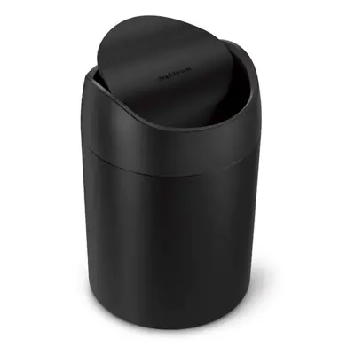 Simplehuman Mini odpadkový koš na stůl, 1,5 l, matná černá ocel, CW2100