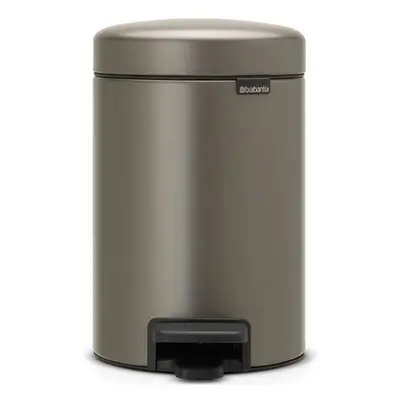 Brabantia pedálový odpadkový koš newlcon, 3l, platinový, 113246