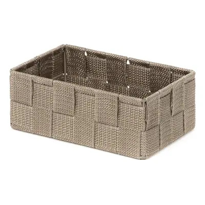 Úložný organizér do zásuvky Compactor TEX - košík M, 18 x 12 x 7 cm, Taupe (šedo-béžový)