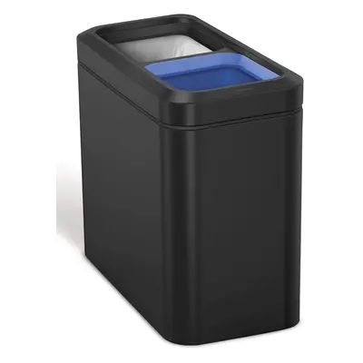 Odpadkový koš na tříděný odpad, Simplehuman 20 l (10/10), otevřený, matná černá ocel