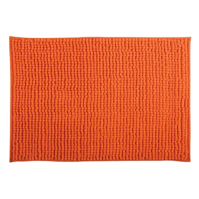 MSV koupelnová předložka CHENILLE, oranžová, mikrovlákno, protiskluzová, 60 x 90 cm