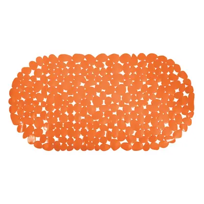 MSV protiskluzová podložka do vany GALETS, oranžová, PVC, 35 x 68 cm