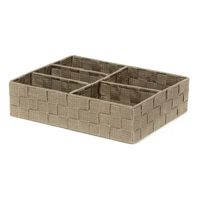 Organizér na prádlo a doplňky Compactor TEX - 5 dílný, 32 x 25 x 8 cm, Taupe (šedo-béžový)