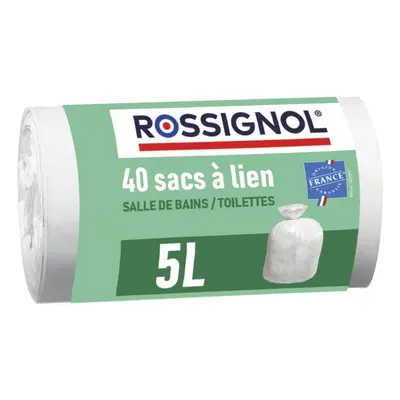 Rossignol SAS Sáčky do koše 5 L, Rossignol Bagy 99135 balení 40 ks, bílé, 14 µm