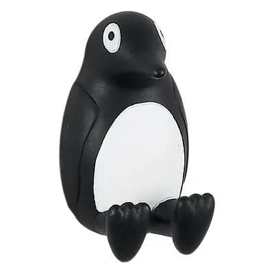 Spirella dětský háček PINGU, tučňák, černý-bílý, polyresin, samolepící, 40 x 65 mm