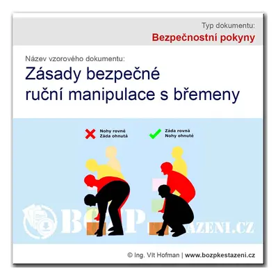 Zásady bezpečné ruční manipulace s břemeny