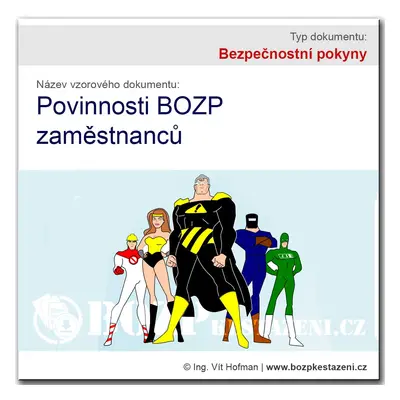 Bezpečnostní pokyny - Povinnosti zaměstnanců