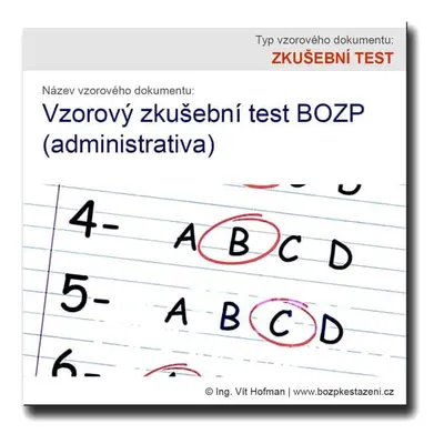 Vzorový zkušební test BOZP (administrativa)