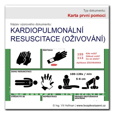 Karta první pomoci - kardiopulmonální resuscitace