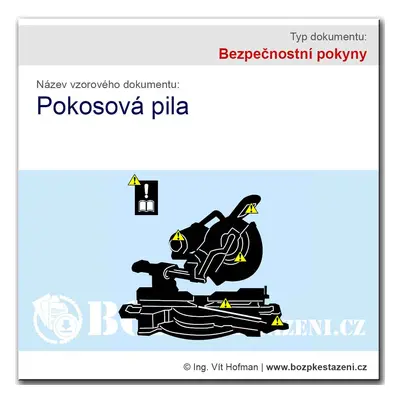 Bezpečnostní pokyny - Pokosová pila