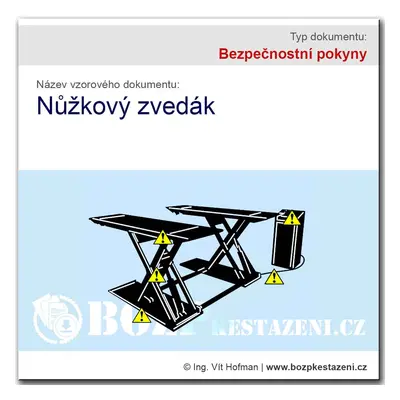 Bezpečnostní pokyny - Nůžkový zvedák