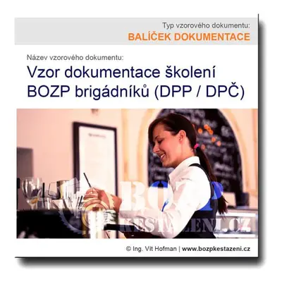 Vzor dokumentace školení brigádníků (DPP / DPČ)