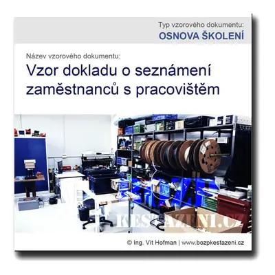 Doklad o seznámení zaměstnanců s pracovištěm