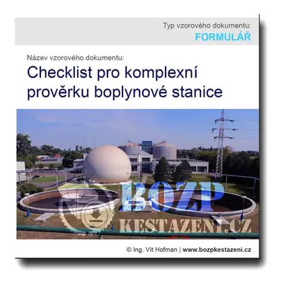 Checklist komplexní prověrky bioplynové stanice