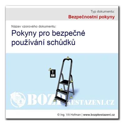 Bezpečnostní pokyny - Schůdky