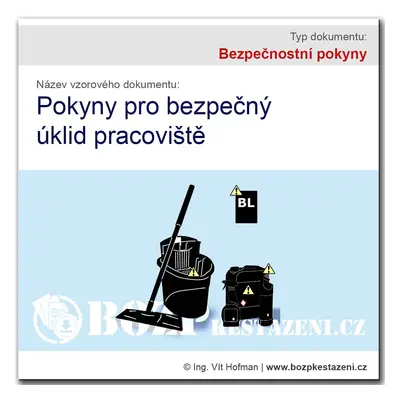 Bezpečnostní pokyny - Úklidové práce