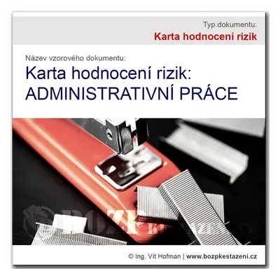 Karta hodnocení rizik: Administrativní práce