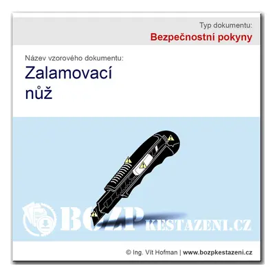 Bezpečnostní pokyny - Zalamovací nůž