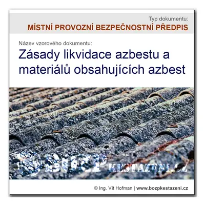 Zásady likvidace azbestu a materiálů obsahujících azbest