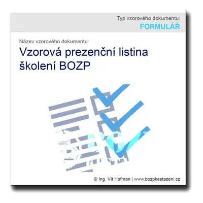 Vzor prezenční listiny školení bezpečnosti práce