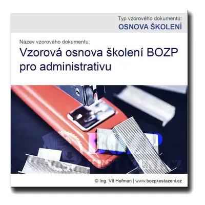 Vzor osnovy školení BOZP pro administrativu