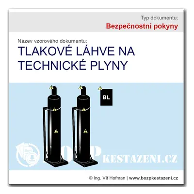 Bezpečnostní pokyny - Tlakové lahve