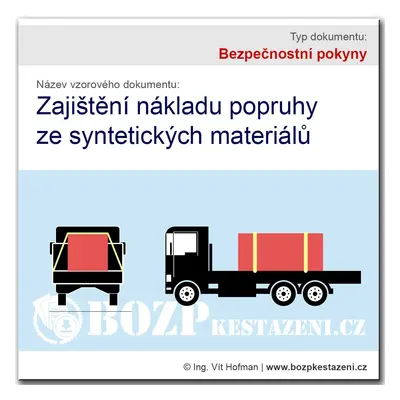 Bezpečnostní pokyny - Zajištění nákladu popruhy ze syntetických materiálů