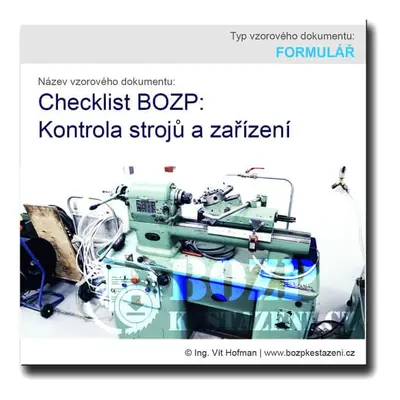 Checklist BOZP: Kontrola stroje a zařízení