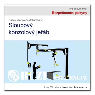 Bezpečnostní pokyny - Sloupový konzolový jeřáb