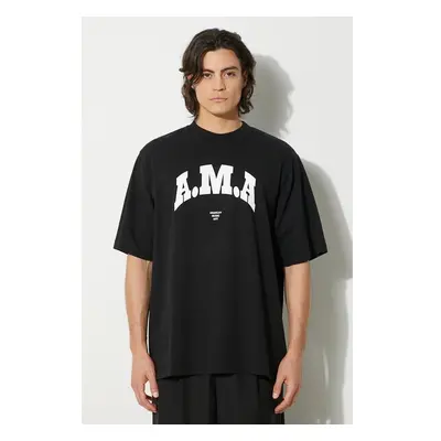 Bavlněné tričko Marcelo Burlon Ama Over Tee černá barva, s potiskem, 96020656