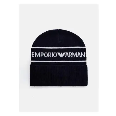 Dětská vlněná čepice Emporio Armani tmavomodrá barva, 404707 4F490 95881607