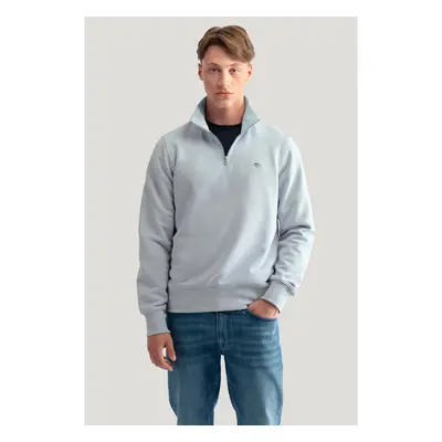 MIKINA GANT REG SHIELD HALF ZIP SWEAT STORMY SEA 89791934