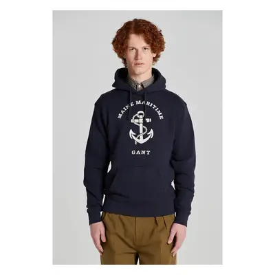 MIKINA GANT D2. MARITIME HOODIE EVENING BLUE 75777462