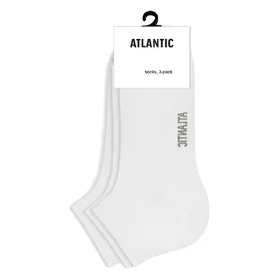 Pánské kotníkové ponožky Atlantic 3 pack bílé 84159721